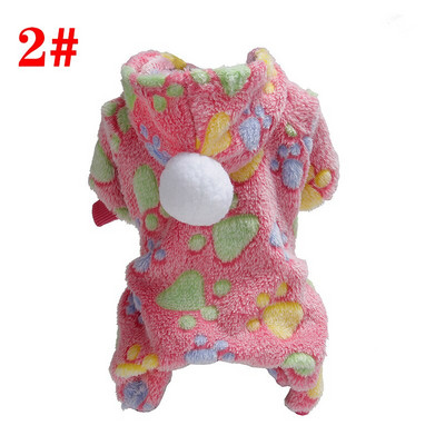 XS-2XL Mäkký flísový overal pre psov Zimné oblečenie pre psov Kabát pre malé šteniatka Oblečenie pre domáce zvieratá Teplá mikina s kapucňou pre psov