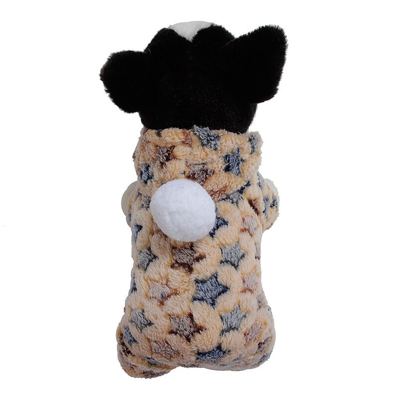 XS-2XL Mäkký flísový overal pre psov Zimné oblečenie pre psov Kabát pre malé šteniatka Oblečenie pre domáce zvieratá Teplá mikina s kapucňou pre psov