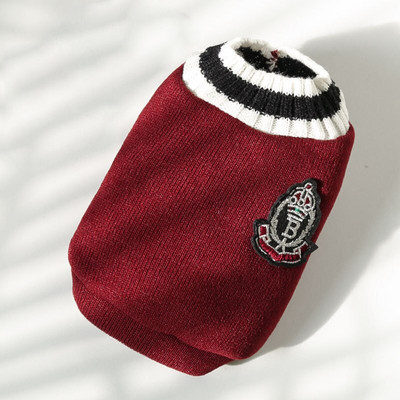 Zimné teplé oblečenie pre psov v štýle vysokej školy pre malé a stredné psy, šteniatko, mačka, vesta, čivava, francúzsky buldoček, yorkshirský kabát