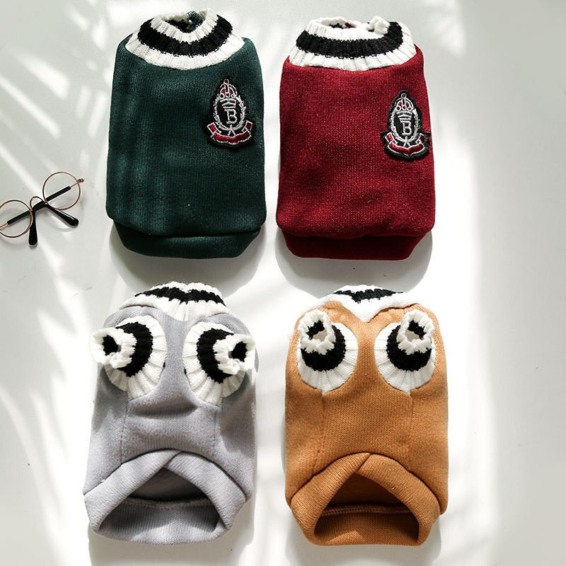 Zimné teplé oblečenie pre psov v štýle vysokej školy pre malé a stredné psy, šteniatko, mačka, vesta, čivava, francúzsky buldoček, yorkshirský kabát