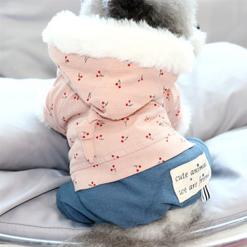 Χειμερινή στολή για σκύλους χοντρά ζεστά ρούχα για σκύλους Σαλοπέτα μπουφάν για κουτάβι Φόρμες για σκύλους Yorkshire Pomeranian Poodle Bichon για κατοικίδια