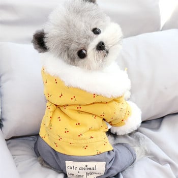 Χειμερινή στολή για σκύλους χοντρά ζεστά ρούχα για σκύλους Σαλοπέτα μπουφάν για κουτάβι Φόρμες για σκύλους Yorkshire Pomeranian Poodle Bichon για κατοικίδια