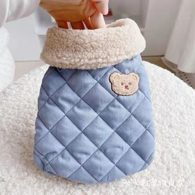 Naminių gyvūnėlių medvilninė liemenė rudens žiema vidutinė mažo šuns rūbai saldus kailis šiltas vilnas kačiukas šuniukas mielas švarkelis Čihuahua jorkšyro pudelis