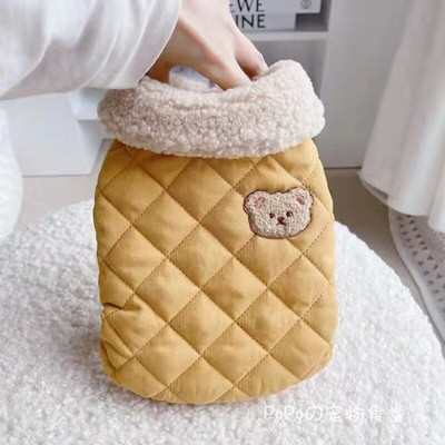 Naminių gyvūnėlių medvilninė liemenė rudens žiema vidutinė mažo šuns rūbai saldus kailis šiltas vilnas kačiukas šuniukas mielas švarkelis Čihuahua jorkšyro pudelis