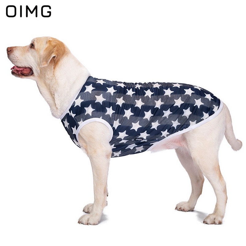 OIMG suurte koerte riided Labradori kuldse retriiveri võrk hingav suurte koerte varrukateta särgid päikesekaitse kamuflaažid koerte riided