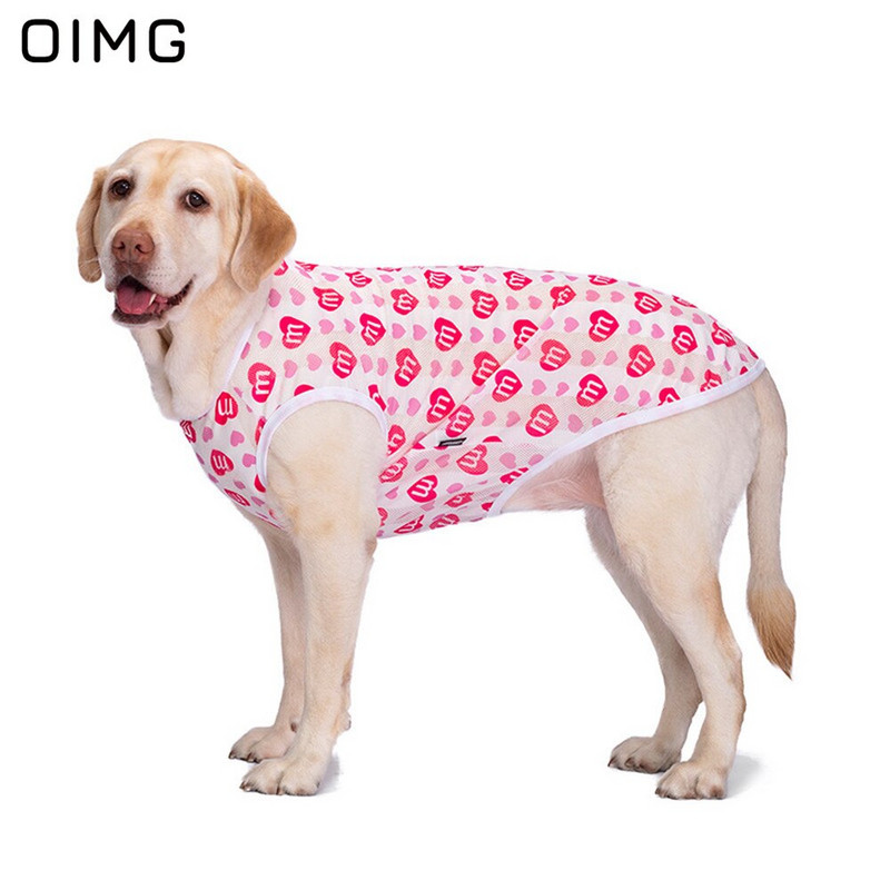 OIMG suurte koerte riided Labradori kuldse retriiveri võrk hingav suurte koerte varrukateta särgid päikesekaitse kamuflaažid koerte riided