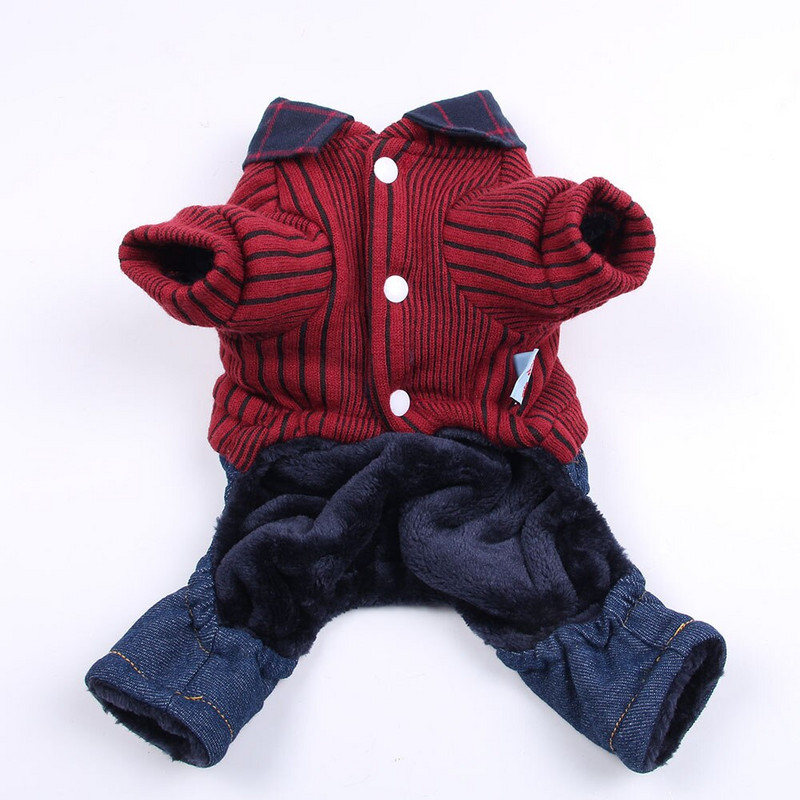 Denim-poiss-koera kampsun kampsun ruuduline kaelarihm Deisgn kassi kutsika mantel jakk talveülekanne 4 värvi