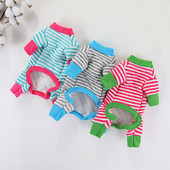 Talvised kombinesoonid koertele Tepitud kombinesoon yorkidele Chihuahua triibuline väikeste koerte riided fliisist lemmiklooma kassi riided