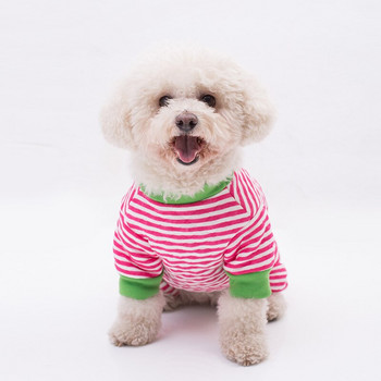 Χειμερινές φόρμες για σκύλους Καπιτονέ ολόσωμη φόρμα για Yorkies Chihuahua Ριγέ Μικρά Ρούχα Σκύλου Fleece Ρούχα για κατοικίδια για γάτες