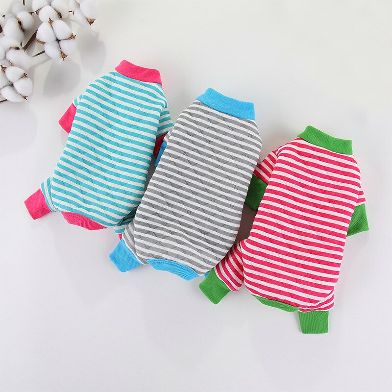 Talvised kombinesoonid koertele Tepitud kombinesoon yorkidele Chihuahua triibuline väikeste koerte riided fliisist lemmiklooma kassi riided