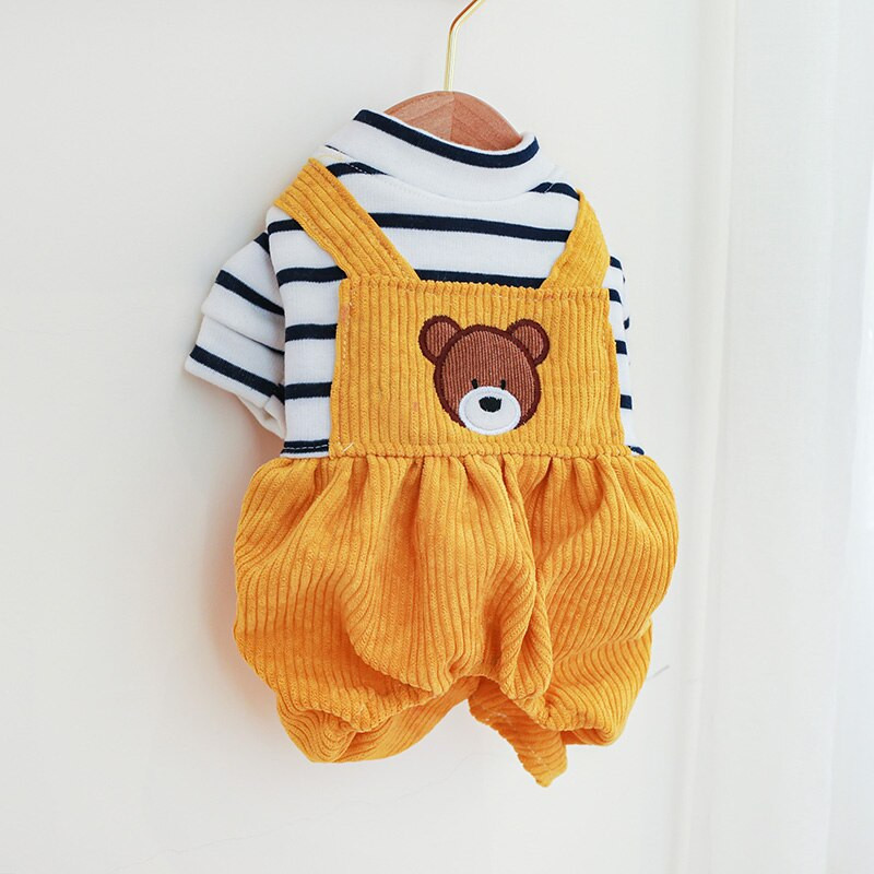 PETCIRCLE Oblečenie pre psov Overaly s medvedíkom pre malé a stredné psy, šteniatka a mačky, celoročné oblečenie pre domáce zvieratá, kostým pre psov, potreby pre domáce zvieratá, kabát