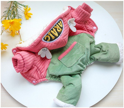 Šiltas naminių gyvūnėlių kombinezonas Rudens žiema Vidutinis mažas šuo Keturių pėdų Drabužiai Mieli Kawaii Megztinis Kačiukas Šuniukas Šuniukai Čihuahua Jorkšyras