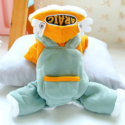 Šiltas naminių gyvūnėlių kombinezonas Rudens žiema Vidutinis mažas šuo Keturių pėdų Drabužiai Mieli Kawaii Megztinis Kačiukas Šuniukas Šuniukai Čihuahua Jorkšyras