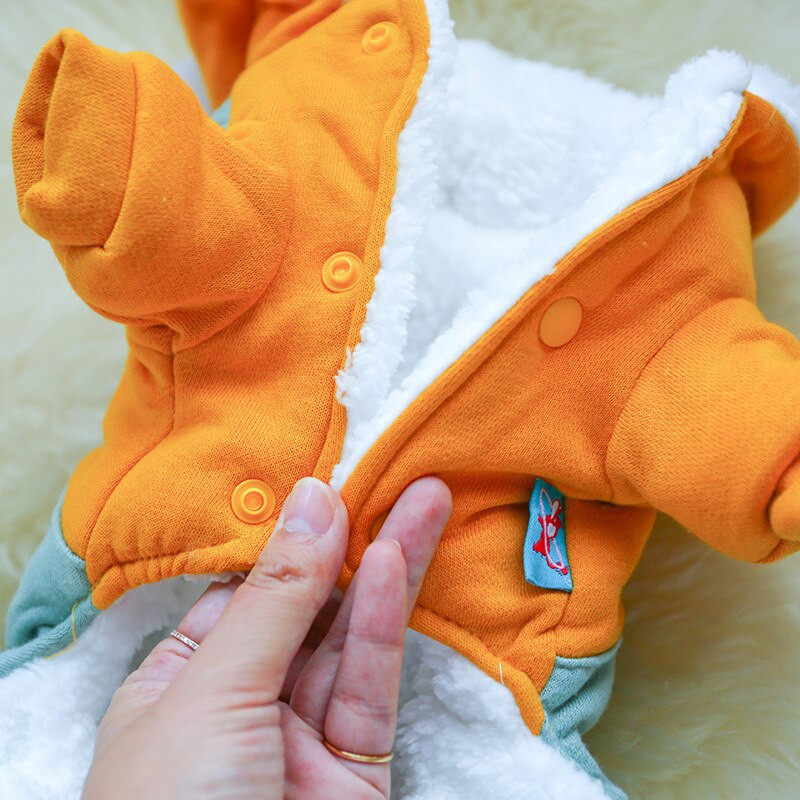 Šiltas naminių gyvūnėlių kombinezonas Rudens žiema Vidutinis mažas šuo Keturių pėdų Drabužiai Mieli Kawaii Megztinis Kačiukas Šuniukas Šuniukai Čihuahua Jorkšyras