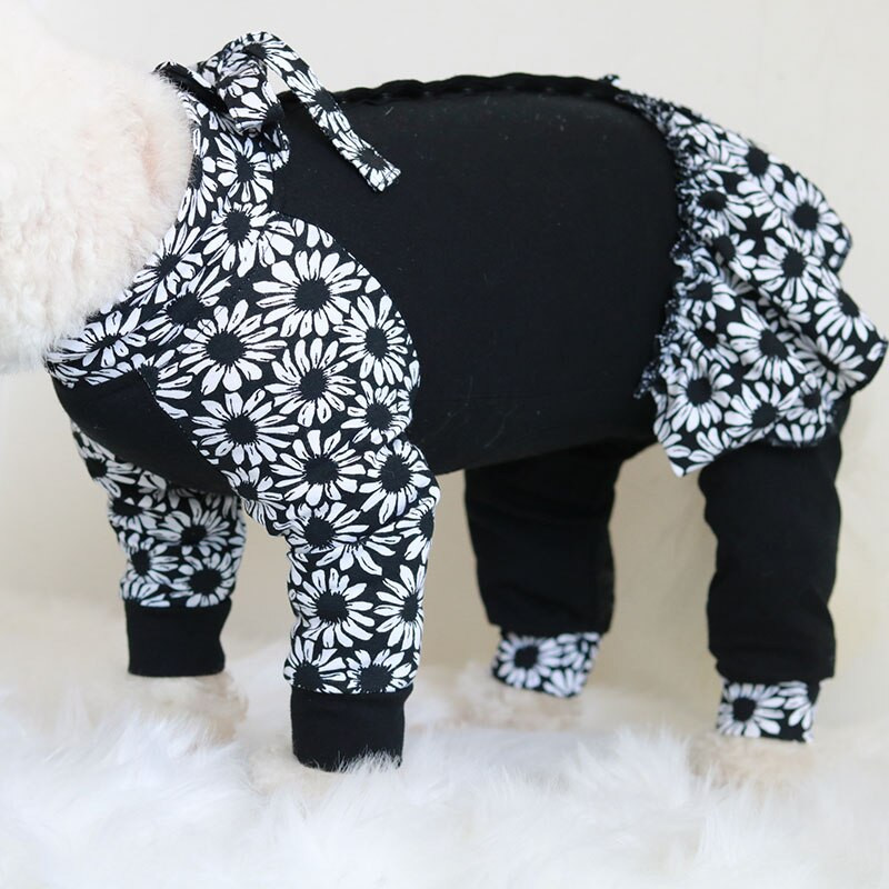 Naminių šunų kombinezonas šuniukui Kombinezonai Drabužiai tamprios medvilnės, apsaugantys pilvą pižamos mažiems šunims Megztinis kostiumas Čihuahua pudelis mopsas