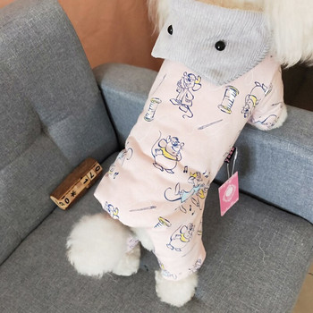 Ζεστή χειμωνιάτικη φόρμα για σκύλους για μικρούς σκύλους Βαμβακερά κινούμενα σχέδια κουτάβι γάτα πιτζάμες Πομερανίας Μαλτέζικες φόρμες μασκότες gotas Ρούχα
