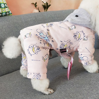 Ζεστή χειμωνιάτικη φόρμα για σκύλους για μικρούς σκύλους Βαμβακερά κινούμενα σχέδια κουτάβι γάτα πιτζάμες Πομερανίας Μαλτέζικες φόρμες μασκότες gotas Ρούχα