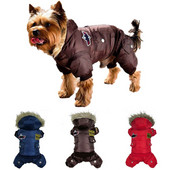 Pawstrip Dog Jumpsuit Thickn Warm Coat For Malé, Stredné, Veľké psy Nepremokavé Zimné Šteniatko Štyri Nohy Kostým Ropa Para Perro