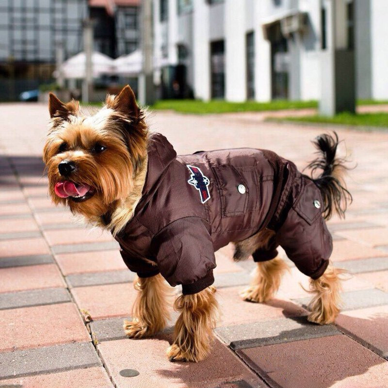 Pawstrip Dog Jumpsuit Thickn Warm Coat For Malé, Stredné, Veľké psy Nepremokavé Zimné Šteniatko Štyri Nohy Kostým Ropa Para Perro