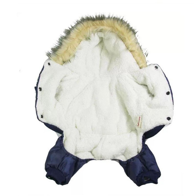 Pawstrip Dog Jumpsuit Thickn Warm Coat For Malé, Stredné, Veľké psy Nepremokavé Zimné Šteniatko Štyri Nohy Kostým Ropa Para Perro
