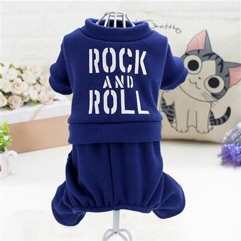 Lemmiklooma koera kombinesoon pehme fliisiga sooja neljajalgse kassi riided sügis- ja talveks teksapüksid hoodie kutsika komplekt