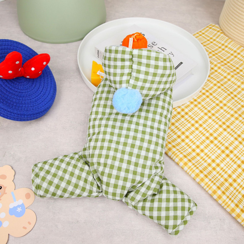 Kelių spalvų languoto dizaino šunų kombinezonai 2022 m. rudeniui ir žiemai Spalvingi keturkojai medvilniniai paminkštinti šilti šunų drabužiai Kombinezonas augintiniams