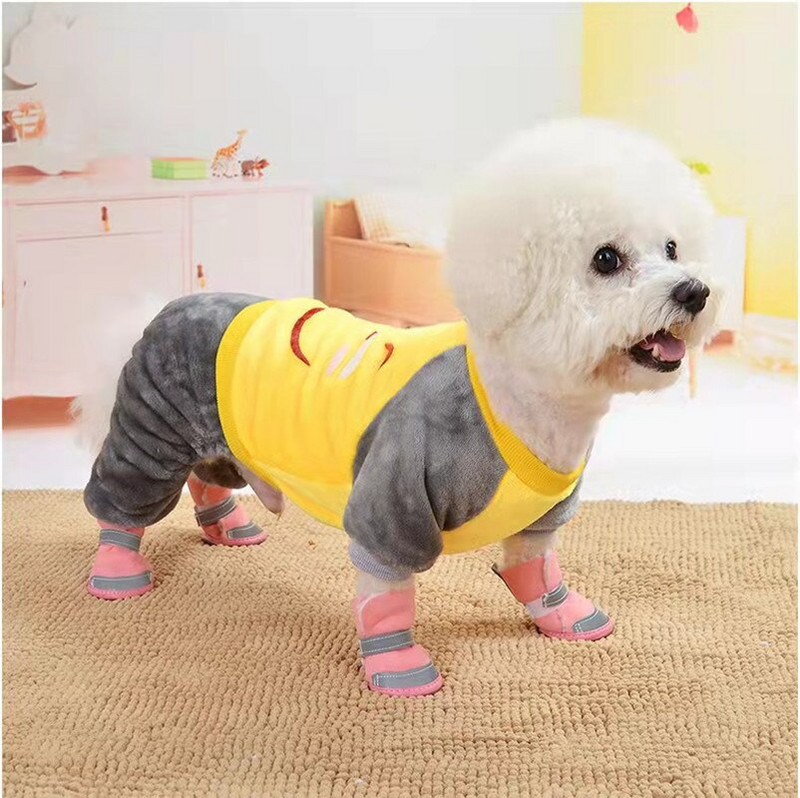 Lemmikloomariided Sügistalv Pidžaamad Majapidamis Flanell Puuvill Pehme Armsad Multifilmisärgid Kombinesoonid Bulldog Chihuahua Soe vill