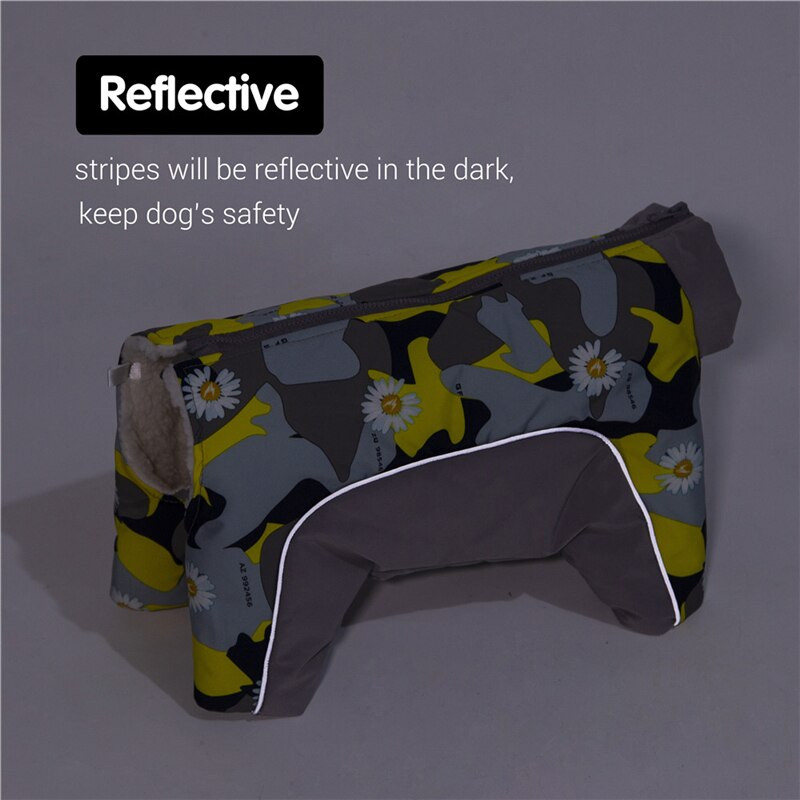 Poiss Tüdruk Lemmikkoerte kombinesoonid Krüsanteem Veekindlad Koerte Talveriided Helkurkostüüm Väikese Koera jaoks Mood Lemmikloomariided