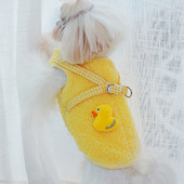 Lemmiklooma soe vest sügistalvine keskmine väike koerariided plüüsist jope Armsad rakmed ja jalutusrihma komplekt kassipoeg kutsikas armas mantel Puudel mops