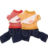 Šunų katės kombinezonas su džemperiu su maišeliu šunų palto striukė katės šuniuko rudens/žiemos drabužiai