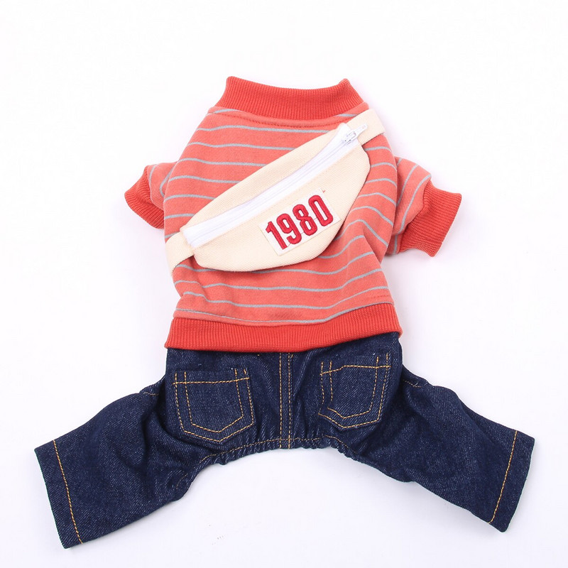 Šunų katės kombinezonas su džemperiu su maišeliu šunų palto striukė katės šuniuko rudens/žiemos drabužiai