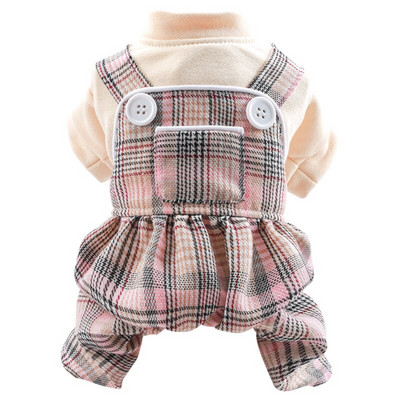 Oblečenie pre psov pre malých psov, módny klasický kostým s kockovanými rukávmi, čivavový kostým, kombinéza pre domáce zvieratá, yorkšírska mačka
