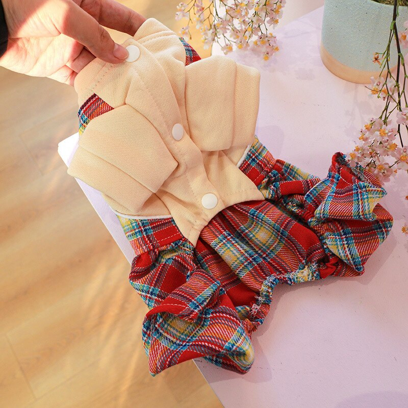 Oblečenie pre psov pre malých psov, módny klasický kostým s kockovanými rukávmi, čivavový kostým, kombinéza pre domáce zvieratá, yorkšírska mačka