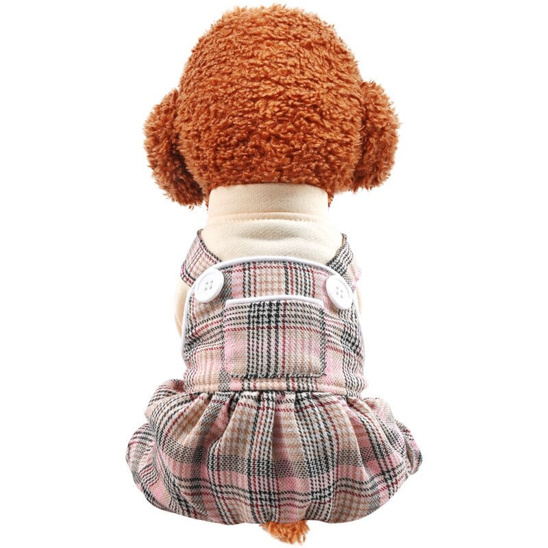Oblečenie pre psov pre malých psov, módny klasický kostým s kockovanými rukávmi, čivavový kostým, kombinéza pre domáce zvieratá, yorkšírska mačka