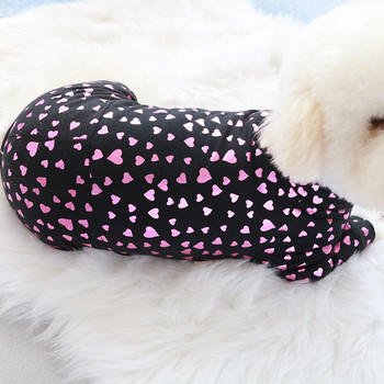 Ολόσωμη φόρμα για σκύλους κατοικίδιων ζώων Λεπτή μαύρη φόρμα με στάμπα 100% βαμβακερά ρούχα για κουτάβια ελαστικές πιτζάμες για μικρά σκυλιά Chihuahua Poodle Home