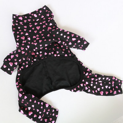 Lemmiklooma koerte kombinesoon Õhuke must trükitud kombinesoon 100% puuvillased kutsikate riided Venivad pidžaamad väikestele koertele Chihuahua puudli kodukandmine