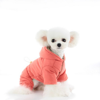 Χειμερινή φόρμα για σκύλους Ζεστά ρούχα για σκύλους Παλτό για κουτάβι Μικρά ρούχα για σκύλους Μπουφάν παντελόνι Rompers Yorkie poodle ένδυση