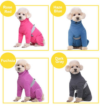 Fleece Small Dog Jumpsuit Reflective Puppy Ρούχα Χειμερινά ζεστά ρούχα για μικρά σκυλιά Πολυτελείς φόρμες για σκύλους αρσενικό θηλυκό