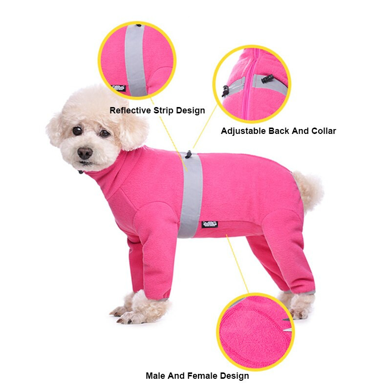 Salopetă din lână pentru câini de talie mică Haine reflectorizante pentru cățeluși Îmbrăcăminte caldă de iarnă pentru câini pentru câini de talie mică Salopete de lux pentru câini pentru bărbați și femei