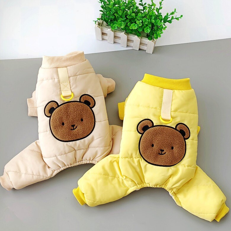 Zimné oblečenie pre psov, teplý overal pre psov, šteňací kabát, bunda, Yorkshirský Pomeranian Bichon Pudel, oblečenie pre domáce zvieratá