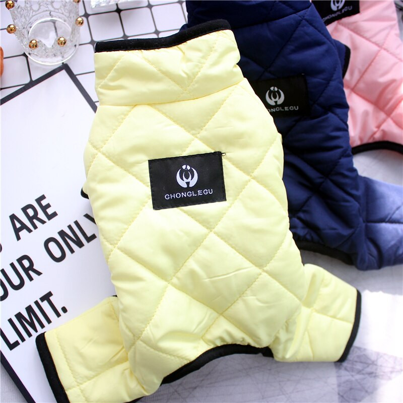 Väikeste kutsikate lemmikloomariided mitmevärvilised neljajalgsed puuvillased kombinesoonid Lemmikloomarõivad 2022. aasta sügiseks ja talveks soojad Chien Vetement