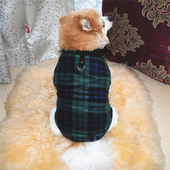 Πουκάμισο γιλέκο για σκύλους μόδας Ρούχα για κατοικίδια γάτα για κουτάβι Μπλουζάκια πλέγμα μοτίβο μασίφ αμάνικο μικρό σκυλί γάτες Αξεσουάρ για κατοικίδια XS-3XL