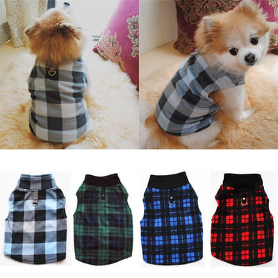 Moda Câini Vestă Cămașă Haine Pet Pisică Cățeluș Cățeluș Tricouri Grid Model Solid Fără mâneci Câini mici Pisici Animale de companie Accesoriu XS-3XL