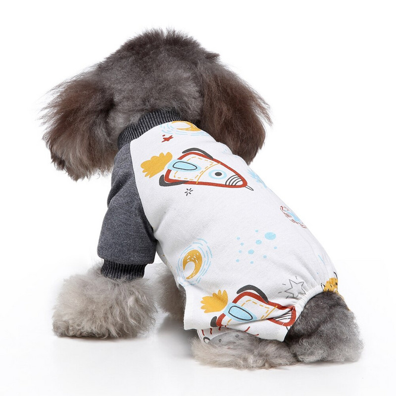 Oblečenie pre psov s kreslenými postavičkami, Pomeranian Shirt, pyžamo pre malé a veľké psy, mačací overal, pyžamo pre psov, roztomilé pyžamá pre čivavu