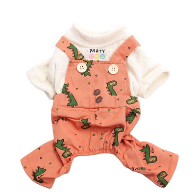 Koerakassi kampsuniga kapuuts dinosauruse disainiga lemmiklooma kutsika mantliga sügis-/talvereided, rõivad