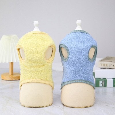 Plyšová vesta, jeseň/zima, bavlnené oblečenie, malý pes, kabát, šteniatko, mačiatko, sveter, roztomilý vzor, zahustené tričko, módna mikina