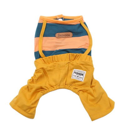 Kombinezon za pse i mačke Široko prugasti dizajn, majica s mačkama i psićem, odjeća za proljeće/ljeto Odjeća