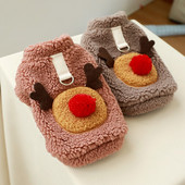 PETCIRCLE Oblečenie pre psov, vianočná vesta s losom, bunda pre malých a stredných psov, šteniatko a mačku, zimné oblečenie pre domáce zvieratá, kostým, potreby pre domáce zvieratá, teplý kabát