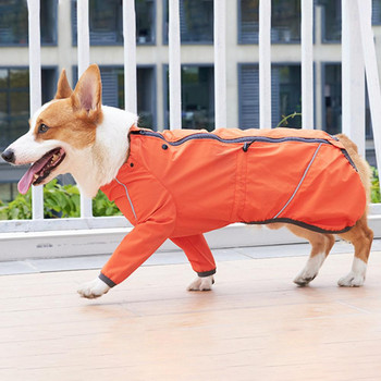 Κομψή ένδυση κατοικίδιων ζώων Πολυεστέρας Άνετα αδιάβροχα ρούχα σκύλου με δύο πόδια Μπουφάν Αντιανεμική στολή για κατοικίδια