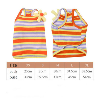 Ins Haine pentru câini pentru câini Îmbrăcăminte caldă pentru câini Cămașă Îmbrăcăminte pentru cățel și pisică pentru cățeluș haină în dungi Îmbrăcăminte pentru animale de companie Vestă macaron